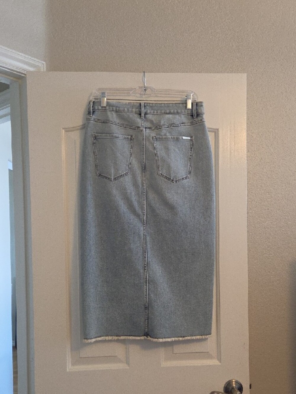 White House Black Market Light Blue Midi Denim Skirt - Picture 2 of 5
